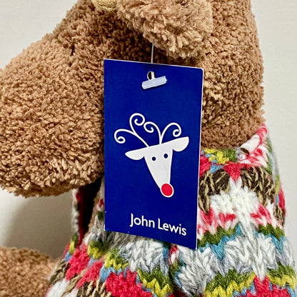 John Lewis Small Jumperjack Cozy Reindeer With Jumper Soft Plush Jellycat Collab