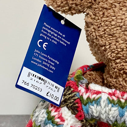 John Lewis Small Jumperjack Cozy Reindeer With Jumper Soft Plush Jellycat Collab