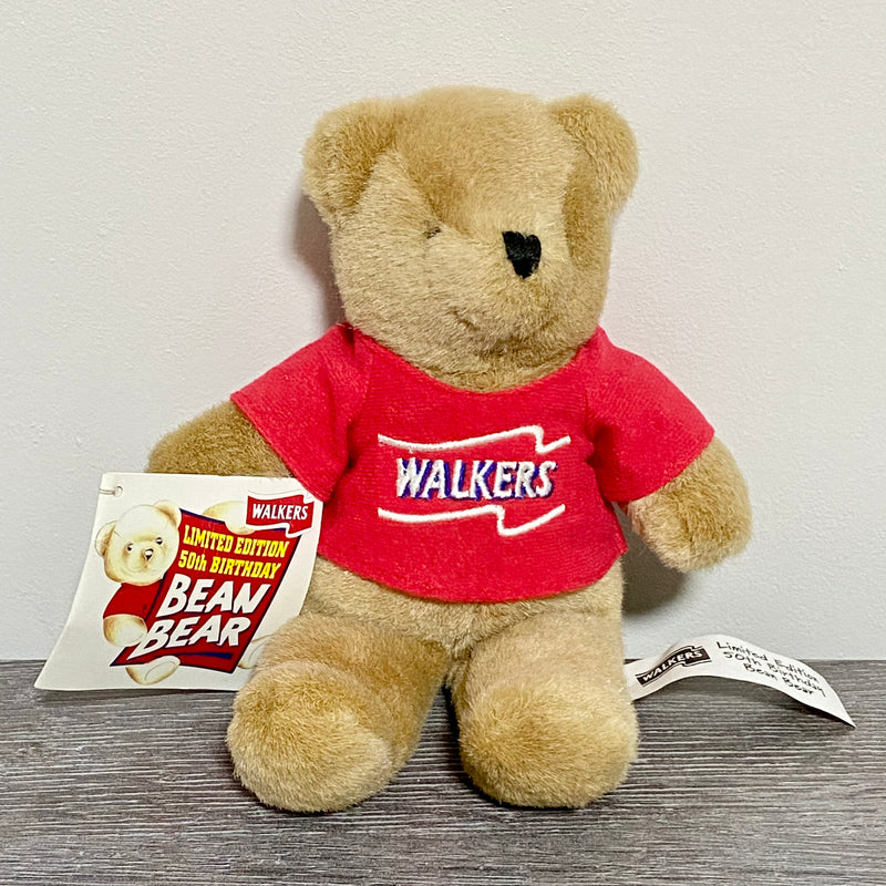 Walkers Crips Limited Edition 50th Birthday Bean Bear Soft Plush Toy Teddy Bear