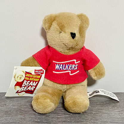 Walkers Crips Limited Edition 50th Birthday Bean Bear Soft Plush Toy Teddy Bear
