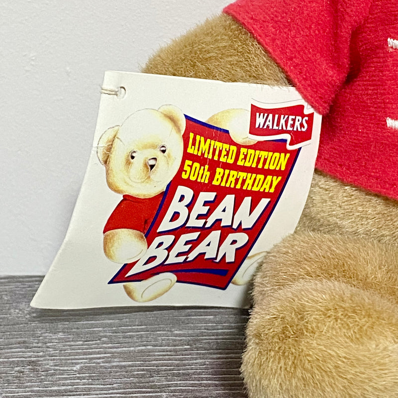 Walkers Crips Limited Edition 50th Birthday Bean Bear Soft Plush Toy Teddy Bear