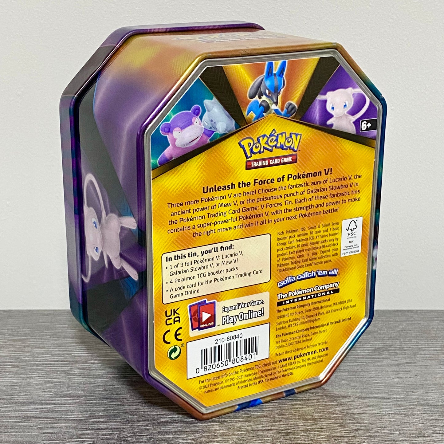 Pokémon Trading Card Game V Forces Collectors Tin Only Galarian Slowbro V Empty
