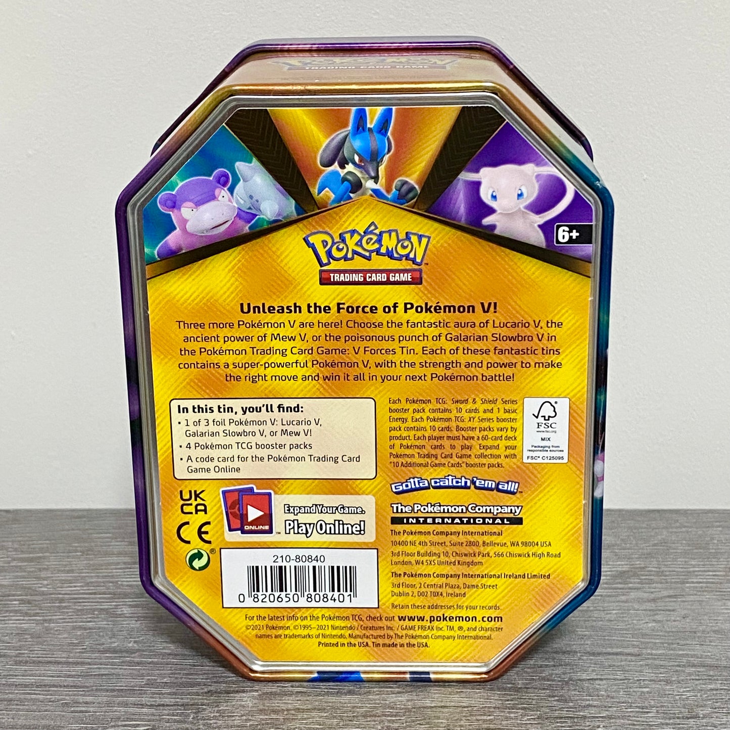 Pokémon Trading Card Game V Forces Collectors Tin Only Galarian Slowbro V Empty