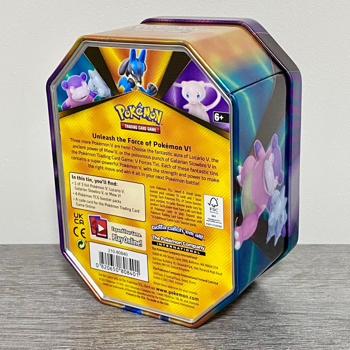 Pokémon Trading Card Game V Forces Collectors Tin Only Galarian Slowbro V Empty