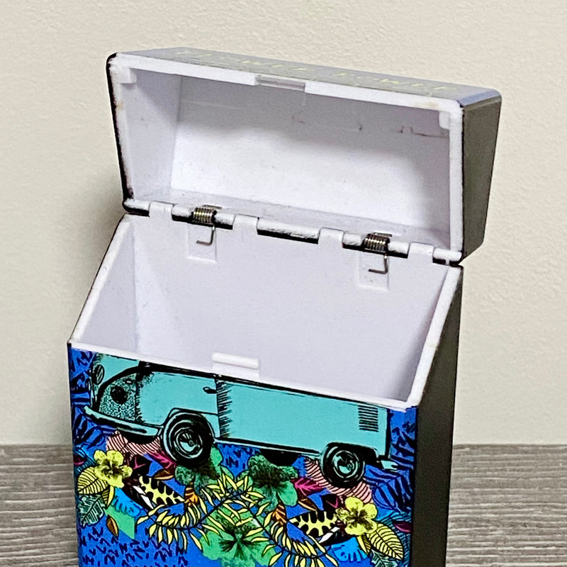 VW Volkswagen Caravan Camper Van Design Plastic Cigarette Case Click Box Lid