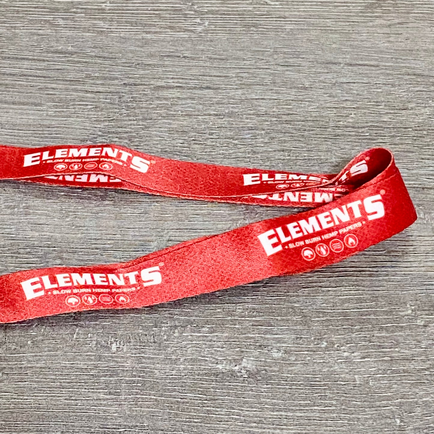 Elements Ultra Thin Rice Papers Lanyard With Snap Hook & Clip Red Neck Strap