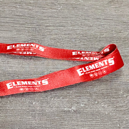 Elements Ultra Thin Rice Papers Lanyard With Snap Hook & Clip Red Neck Strap