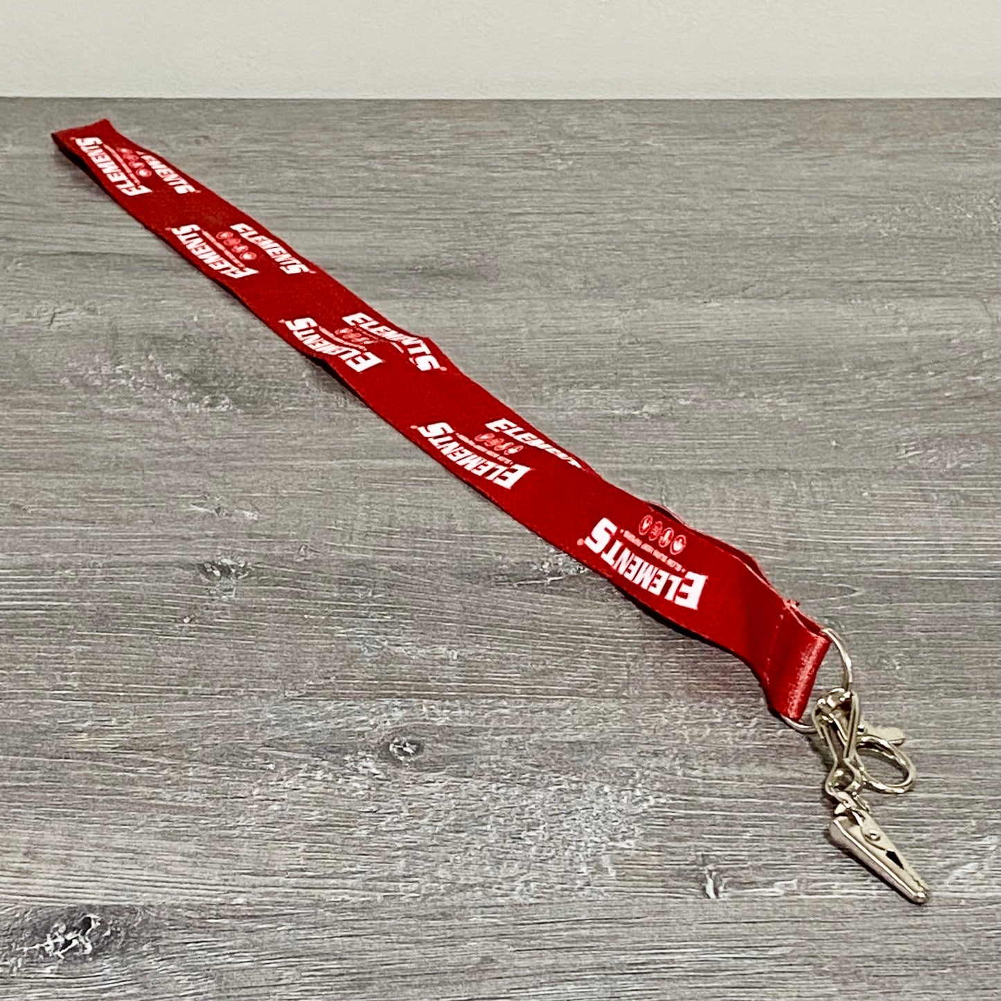 Elements Ultra Thin Rice Papers Lanyard With Snap Hook & Clip Red Neck Strap