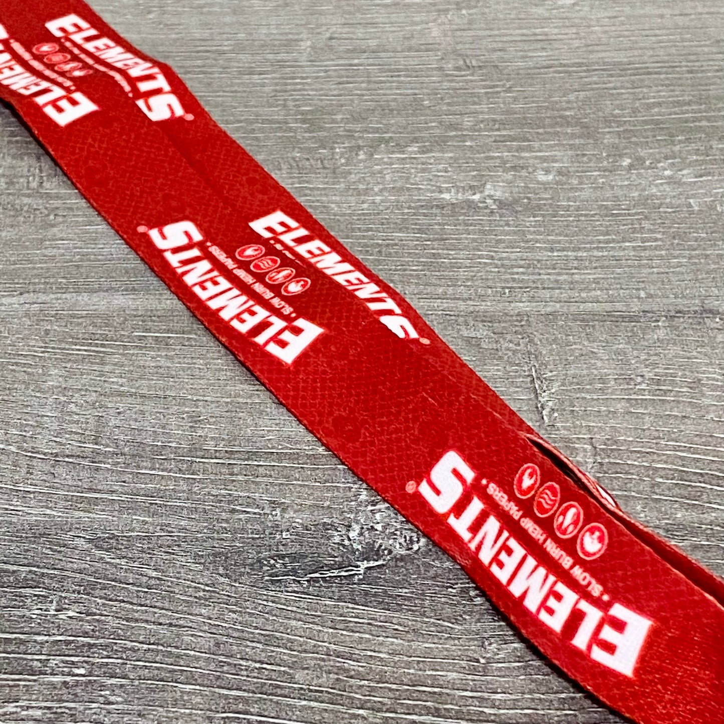 Elements Ultra Thin Rice Papers Lanyard With Snap Hook & Clip Red Neck Strap