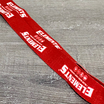 Elements Ultra Thin Rice Papers Lanyard With Snap Hook & Clip Red Neck Strap