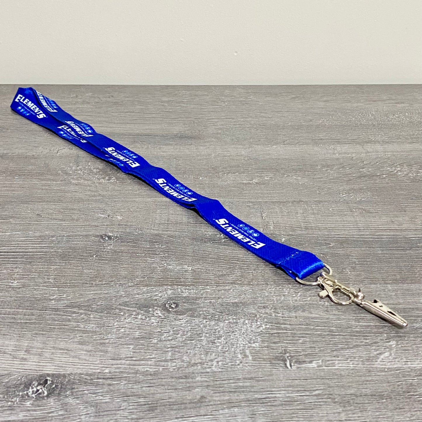 Elements Ultra Thin Rice Papers Lanyard With Snap Hook & Clip Blue Neck Strap
