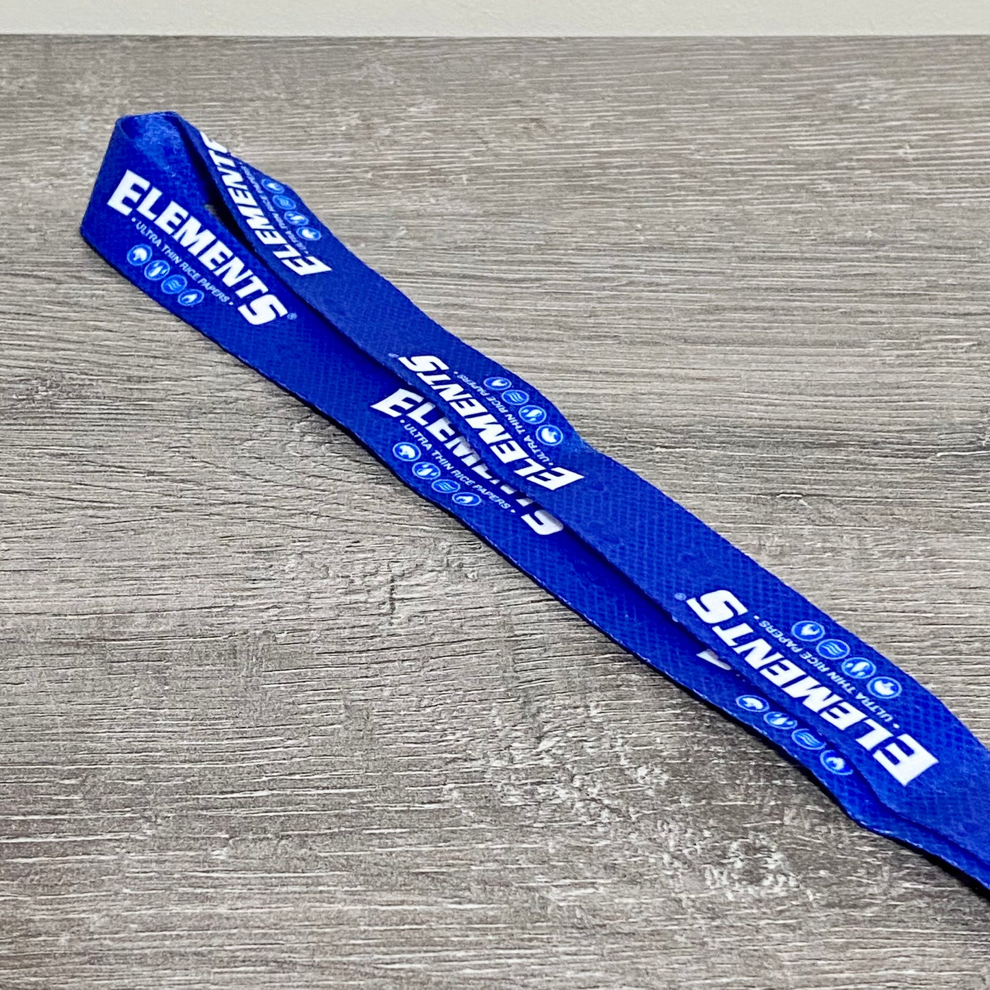 Elements Ultra Thin Rice Papers Lanyard With Snap Hook & Clip Blue Neck Strap