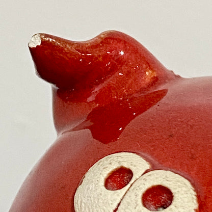 Handmade Ceramic Piglet Pig Figure With Wire Legs Designer Collectible Art Fig