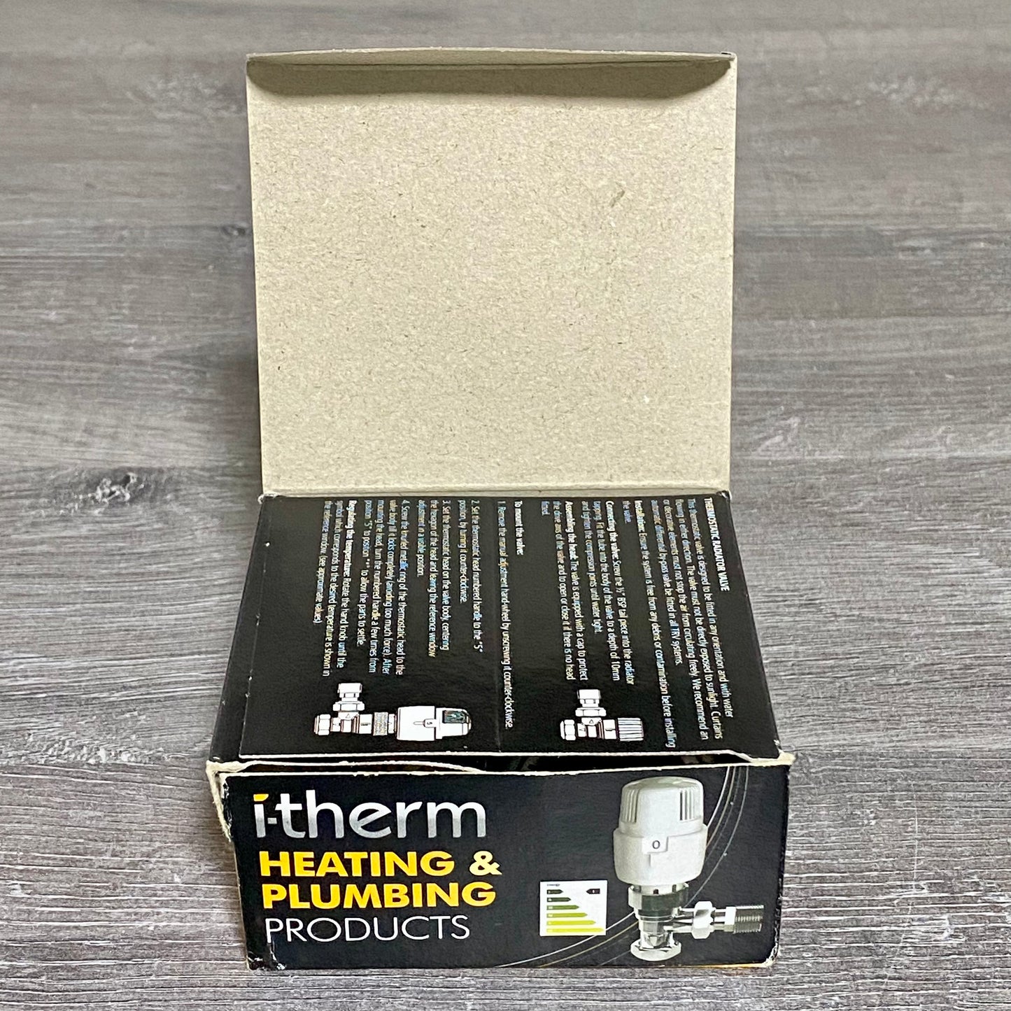 Inta 15mm I-THERM Angled Twin Pack Thermostatic Radiator Valve & Lock Shield 2pc