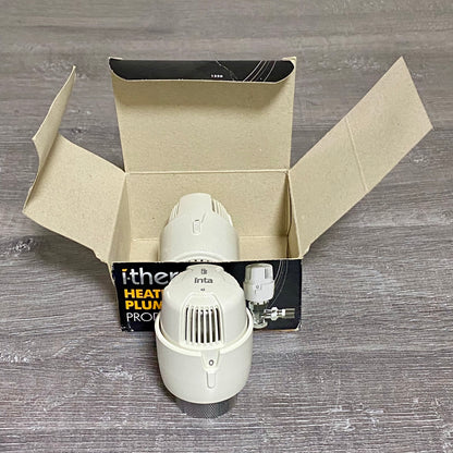 Inta 15mm I-THERM Angled Twin Pack Thermostatic Radiator Valve & Lock Shield 2pc