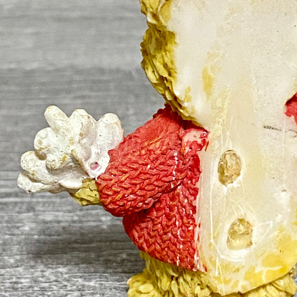 Two Small Mini Teddy Bear Ceramic Figurines Figures Garden Pot Decoration Figs