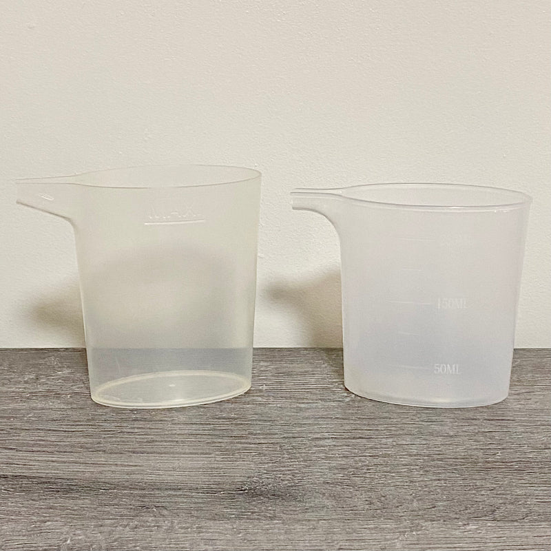 2x 250ml Handheld Plastic Steam Iron Water Beaker Measuring Jug 2 Piece Bundle