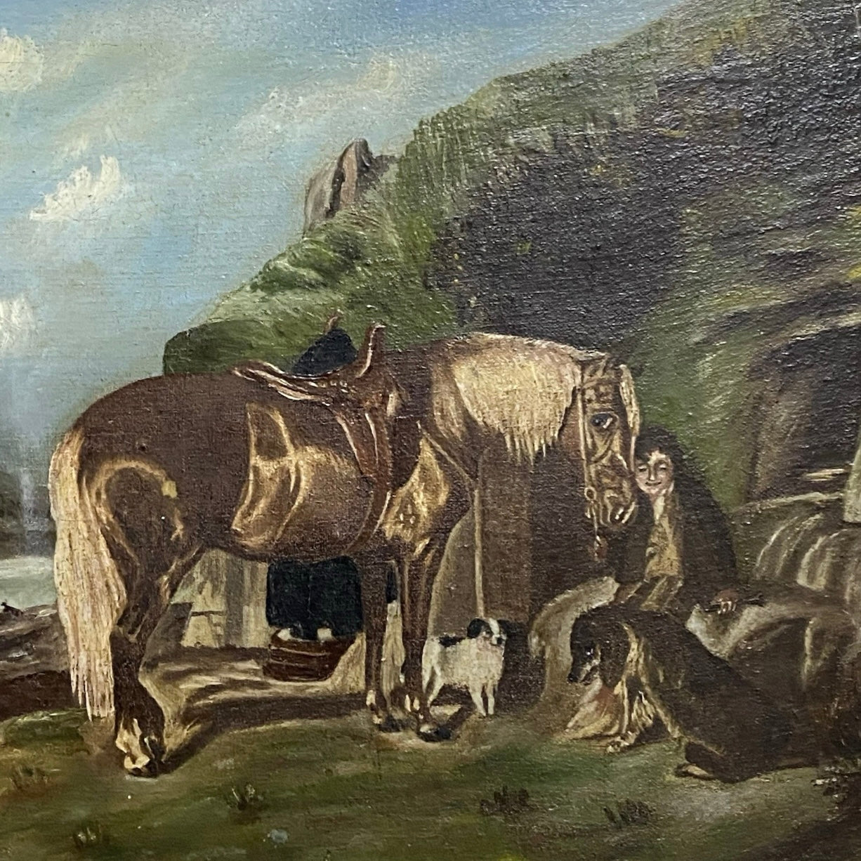 Antique 19th Century Oil On Canvas Horse Painting James Pollard Framed Very Rare