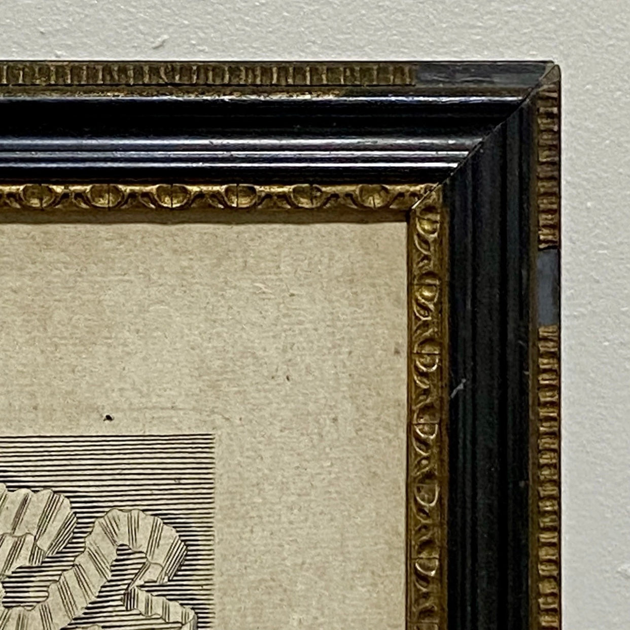 Antique Sir Paul Rycaut Portrait Engraving Wall Hanging Framed Art 1700s Rare