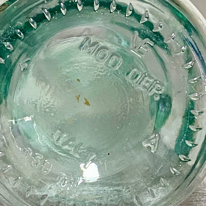 Vintage Clear Vetreria Etrusca Glass Jug With Handle & Artificial Flowers Italy