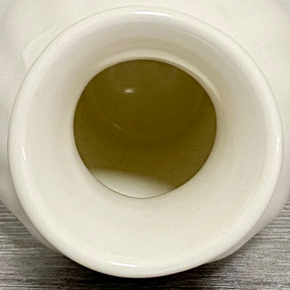 Vintage Zenith 1577 White Ceramic Swirl Ribbed Patterned Vase 1960s Netherlands