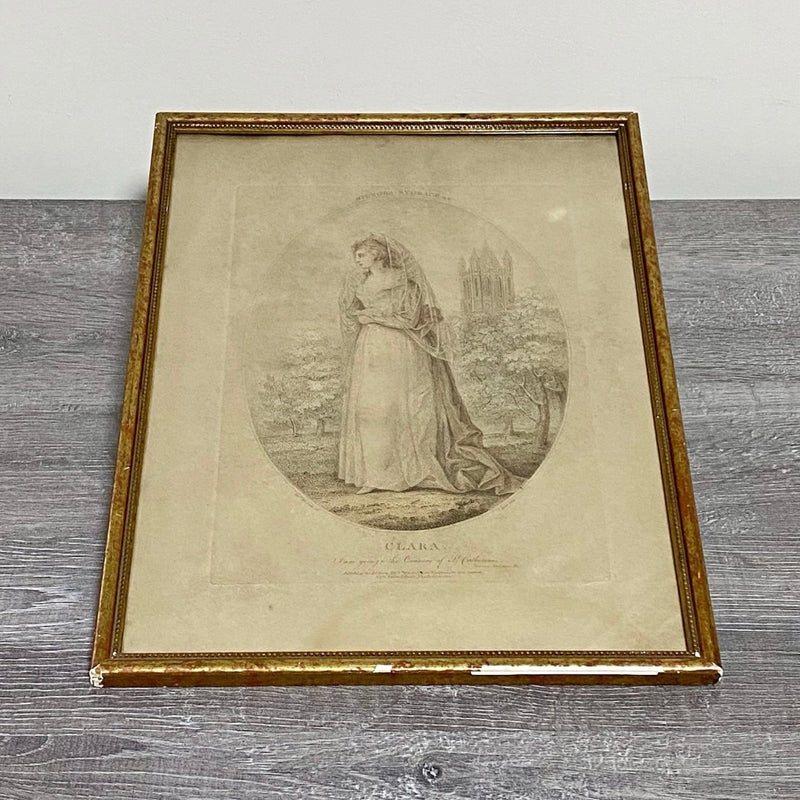 Antique Signora Storace As Clara Duenna Portrait Engraving Art Print 1790 Rare