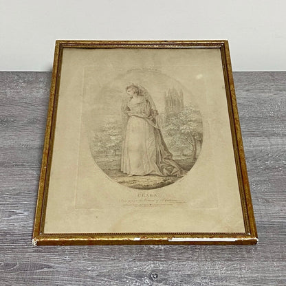 Antique Signora Storace As Clara Duenna Portrait Engraving Art Print 1790 Rare