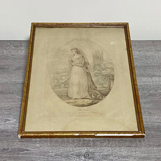 Antique Signora Storace As Clara Duenna Portrait Engraving Art Print 1790 Rare