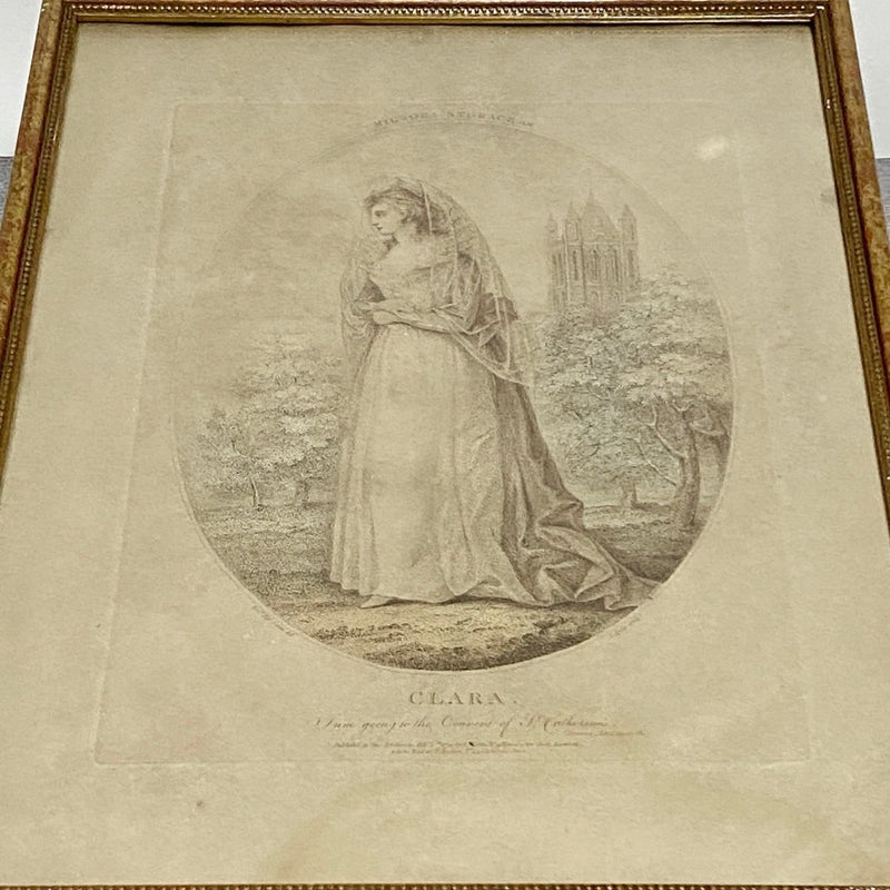 Antique Signora Storace As Clara Duenna Portrait Engraving Art Print 1790 Rare