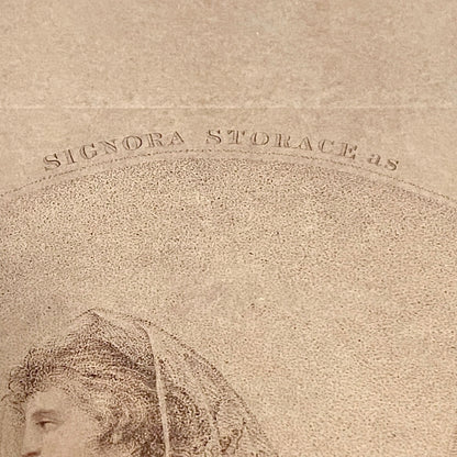 Antique Signora Storace As Clara Duenna Portrait Engraving Art Print 1790 Rare
