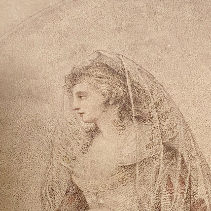 Antique Signora Storace As Clara Duenna Portrait Engraving Art Print 1790 Rare