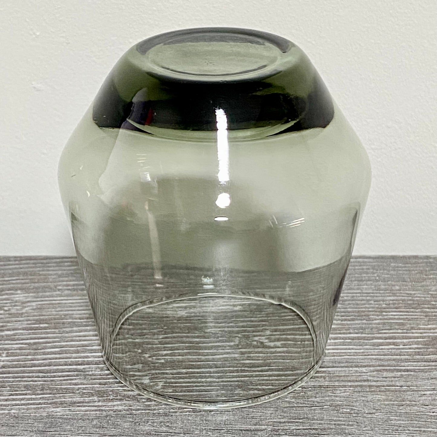 Vintage Nude Beak Smoke Stemless Glass Smoked Grey Tint Wine Drinking Tumbler