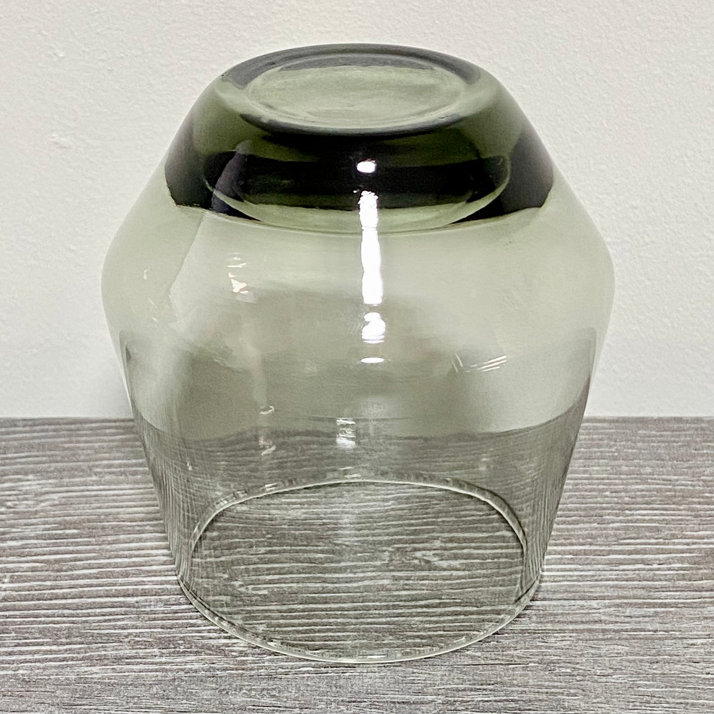 Vintage Nude Beak Smoke Stemless Glass Smoked Grey Tint Wine Drinking Tumbler