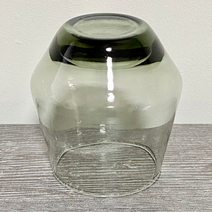 Vintage Nude Beak Smoke Stemless Glass Smoked Grey Tint Wine Drinking Tumbler