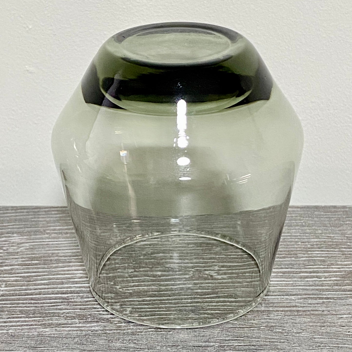 Vintage Nude Beak Smoke Stemless Glass Smoked Grey Tint Wine Drinking Tumbler
