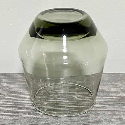 Vintage Nude Beak Smoke Stemless Glass Smoked Grey Tint Wine Drinking Tumbler