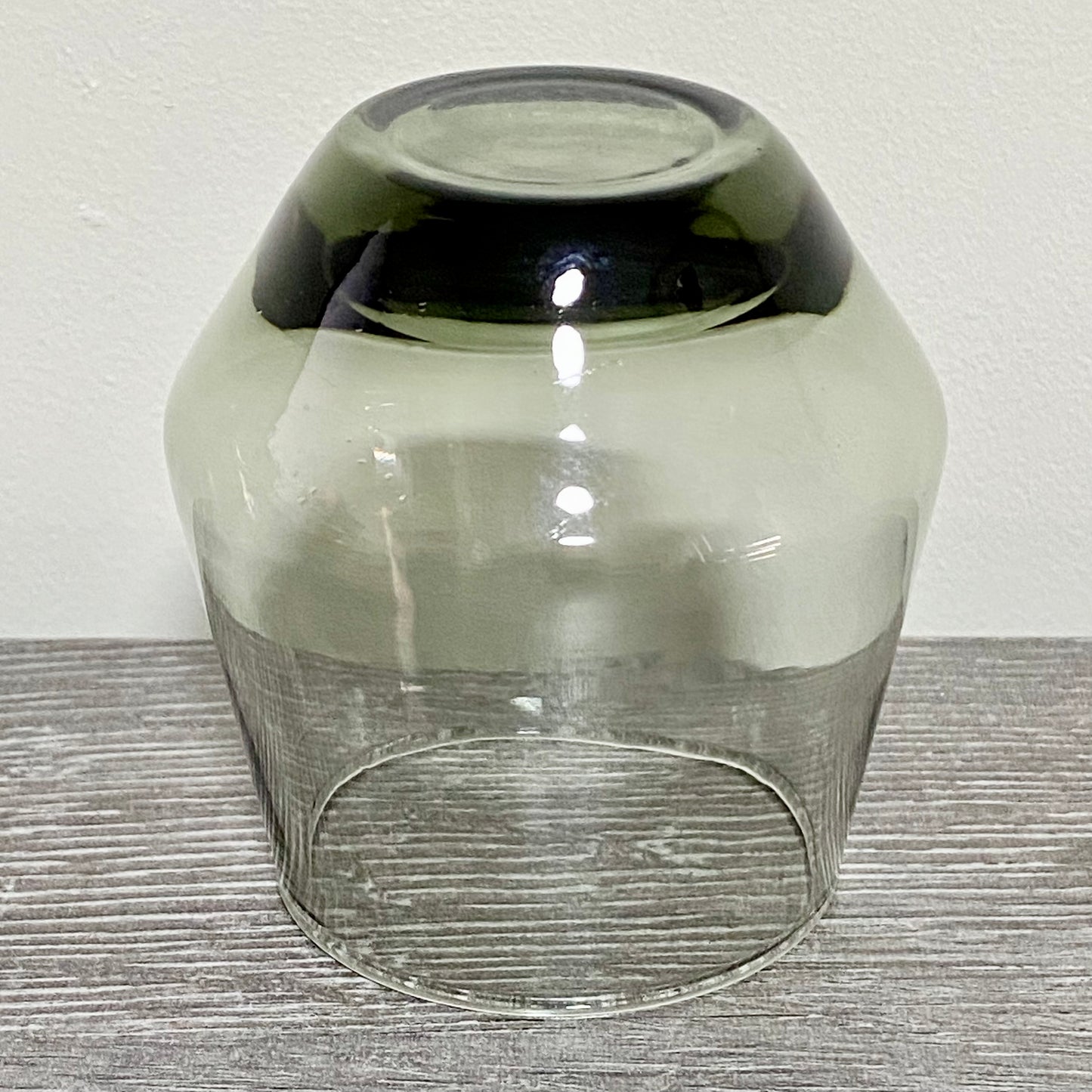 Vintage Nude Beak Smoke Stemless Glass Smoked Grey Tint Wine Drinking Tumbler