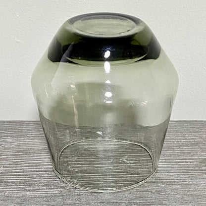 Vintage Nude Beak Smoke Stemless Glass Smoked Grey Tint Wine Drinking Tumbler