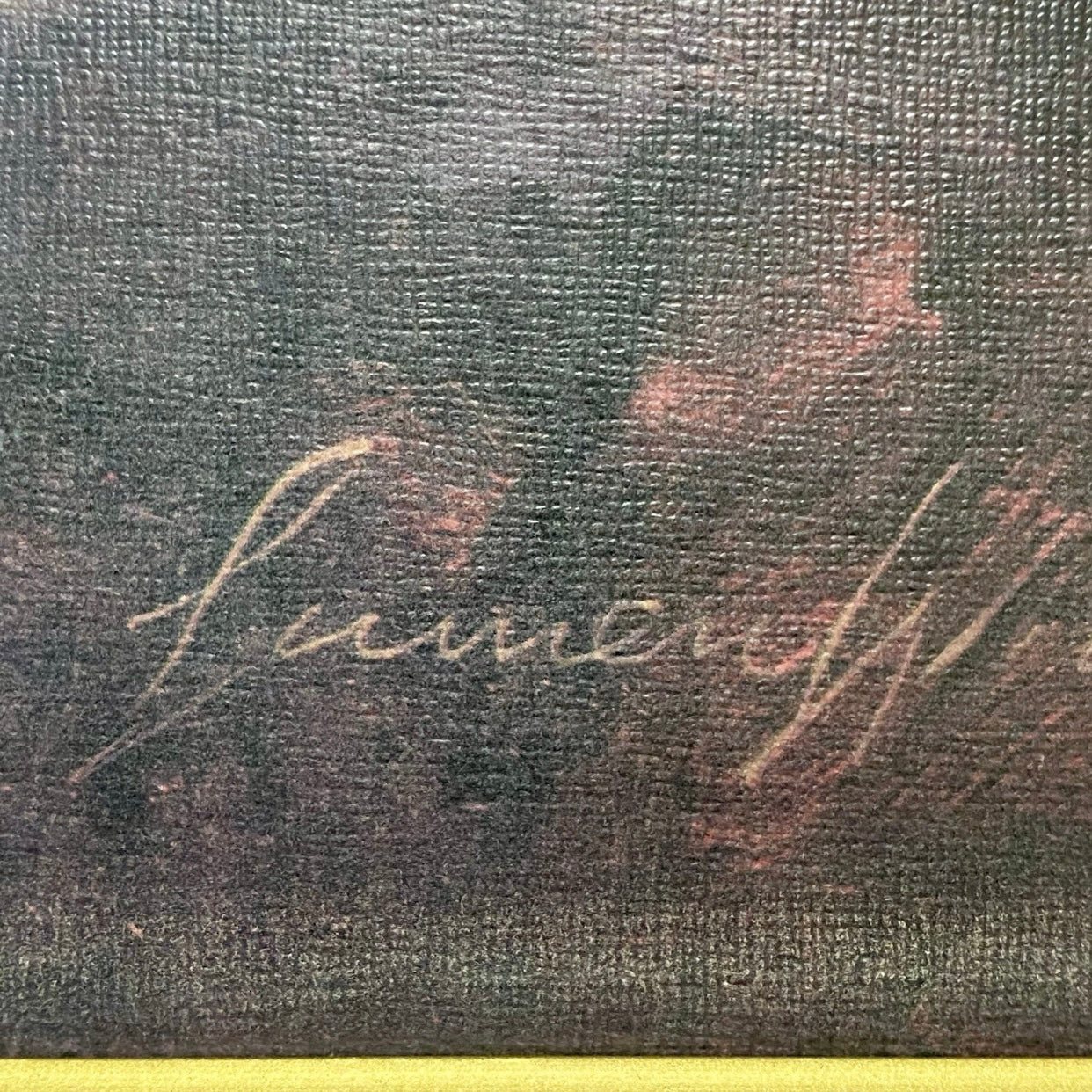 Vintage White Stallion In Moonlight Horse Print Signed Lumen Winter Framed Rare