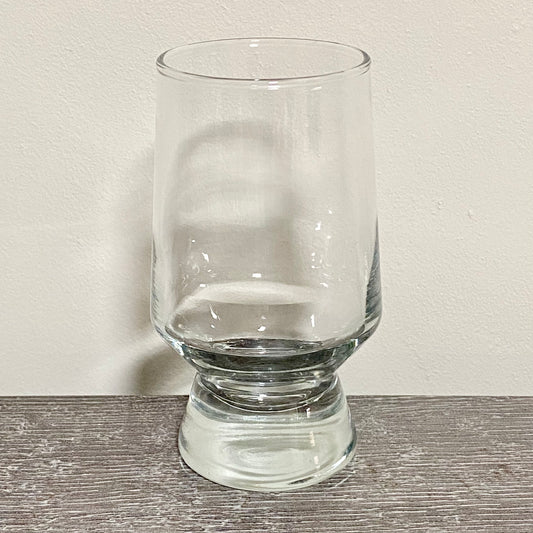 Vintage Singular Clear Bubble Thick Base Drinking Sherry Glass Ravenhead Apollo