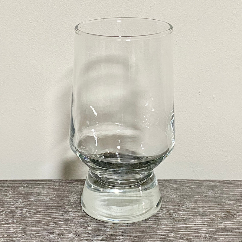 Vintage Singular Clear Bubble Thick Base Drinking Sherry Glass Ravenhead Apollo