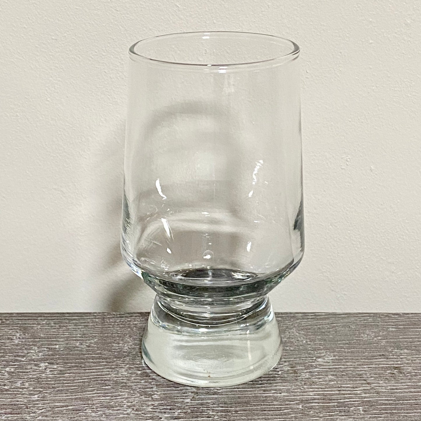 Vintage Singular Clear Bubble Thick Base Drinking Sherry Glass Ravenhead Apollo