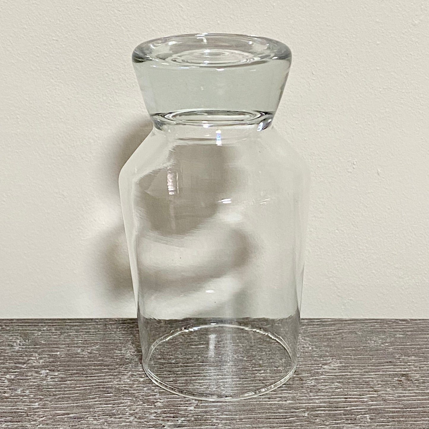 Vintage Singular Clear Bubble Thick Base Drinking Sherry Glass Ravenhead Apollo