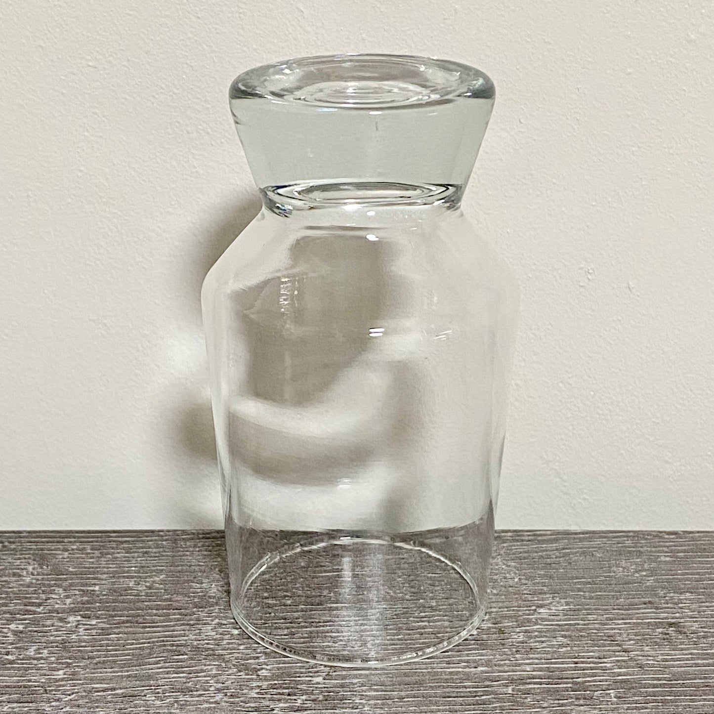 Vintage Singular Clear Bubble Thick Base Drinking Sherry Glass Ravenhead Apollo