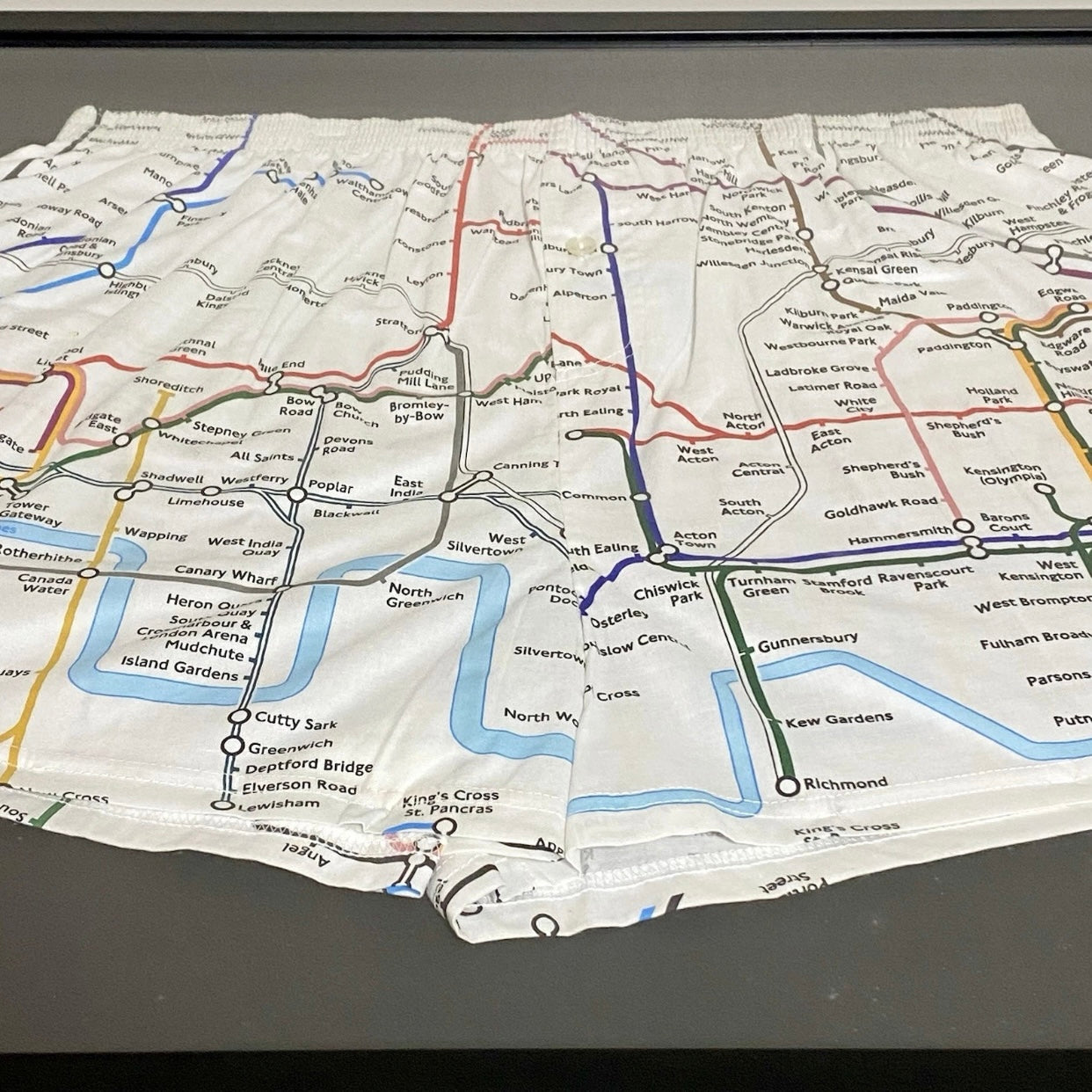 Official London Underground Tube Shorts Black Framed Wall Art Ex Display Rare