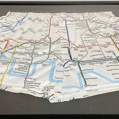 Official London Underground Tube Shorts Black Framed Wall Art Ex Display Rare
