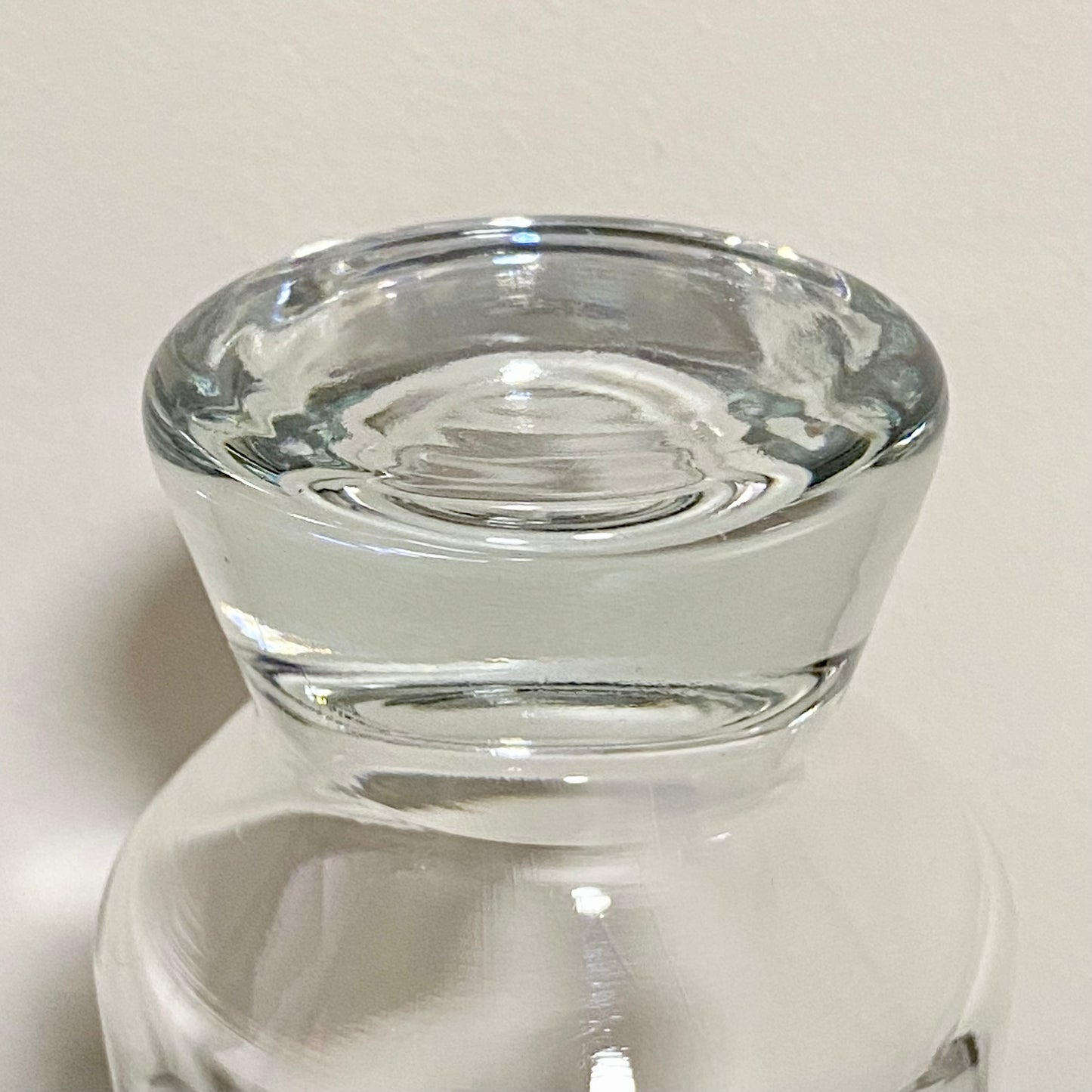 Vintage Singular Clear Bubble Thick Base Drinking Sherry Glass Ravenhead Apollo