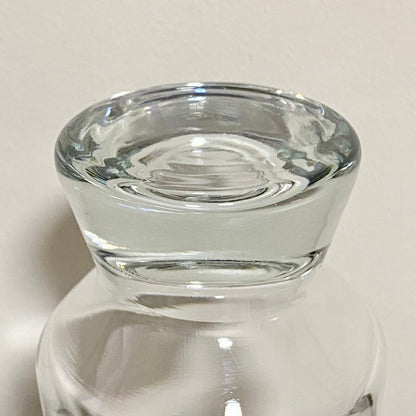 Vintage Singular Clear Bubble Thick Base Drinking Sherry Glass Ravenhead Apollo