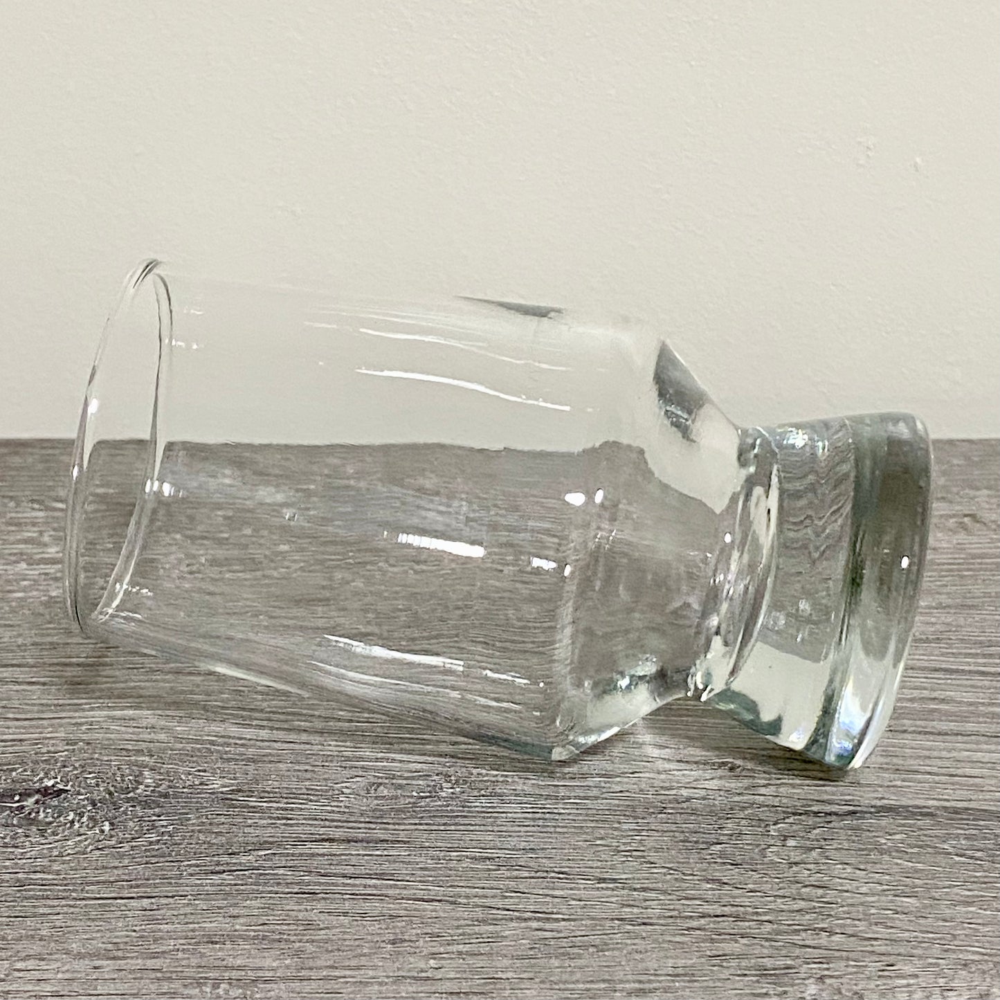Vintage Singular Clear Bubble Thick Base Drinking Sherry Glass Ravenhead Apollo