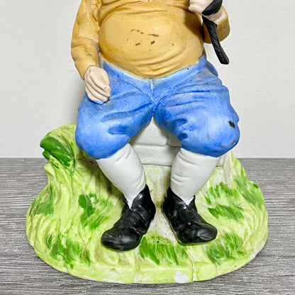 Vintage Capodimonte Porcelain Figurine Old Man Figure Ornament & Balloons 1970s